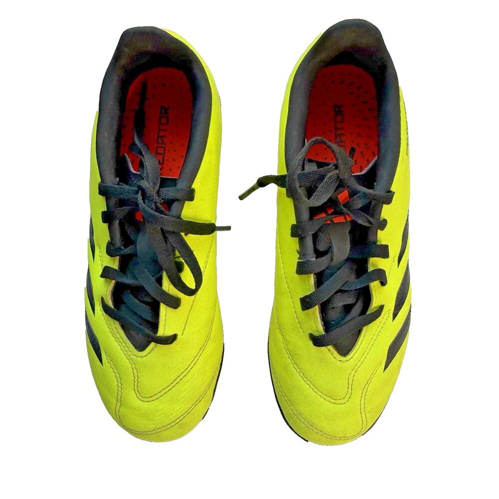 Adidas Predator Youth Turf Soccer Cleats Size 3.5 Neon Yellow Black Shoes